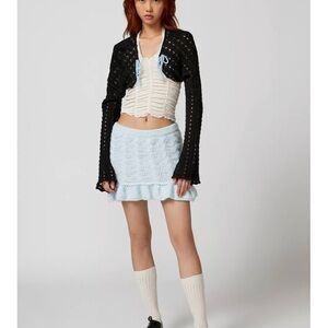 Bow Crochet Shrug Cardigan urban outfitters
